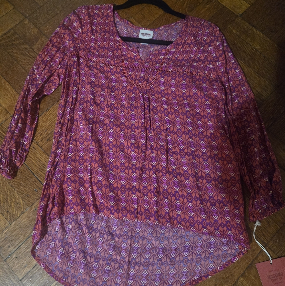 Women's Pinkish Tones Long Sleeve Top Mossimo - Picture 4 of 6